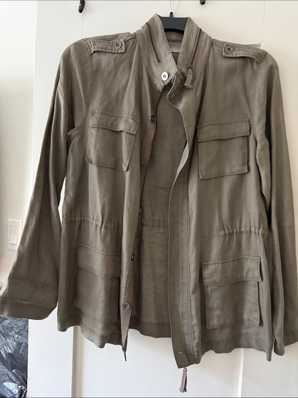 Lightweight Olive Utility Jacket - Women